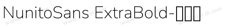 NunitoSans ExtraBold字体转换